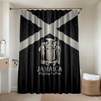 Jamaica Bathroom Set Coat Of Arms With Rastafarian Lion Silver Color - Wonder Print Shop