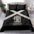 Jamaica Bedding Set Coat Of Arms With Rastafarian Lion Silver Color - Wonder Print Shop