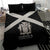 Jamaica Bedding Set Coat Of Arms With Rastafarian Lion Silver Color - Wonder Print Shop
