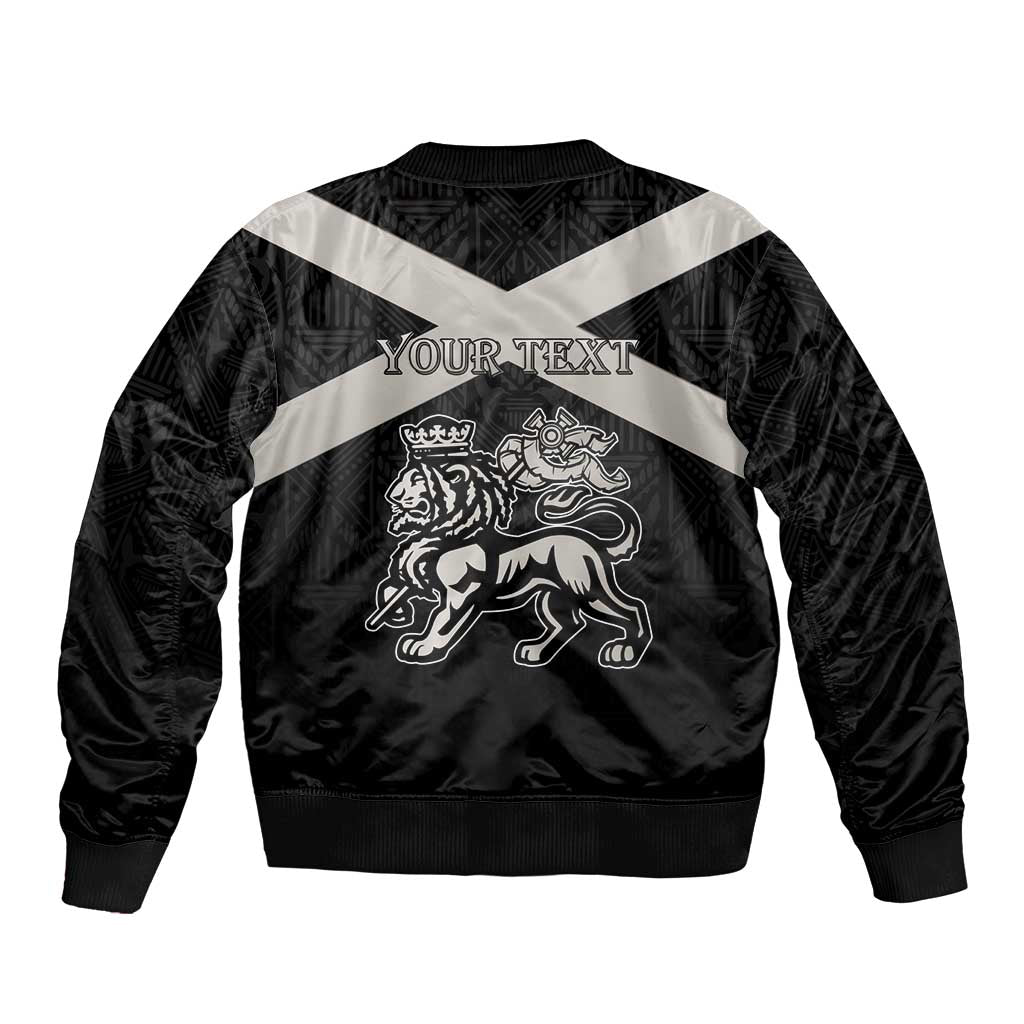Personalized Jamaica Bomber Jacket Coat Of Arms With Rastafarian Lion Silver Color - Wonder Print Shop