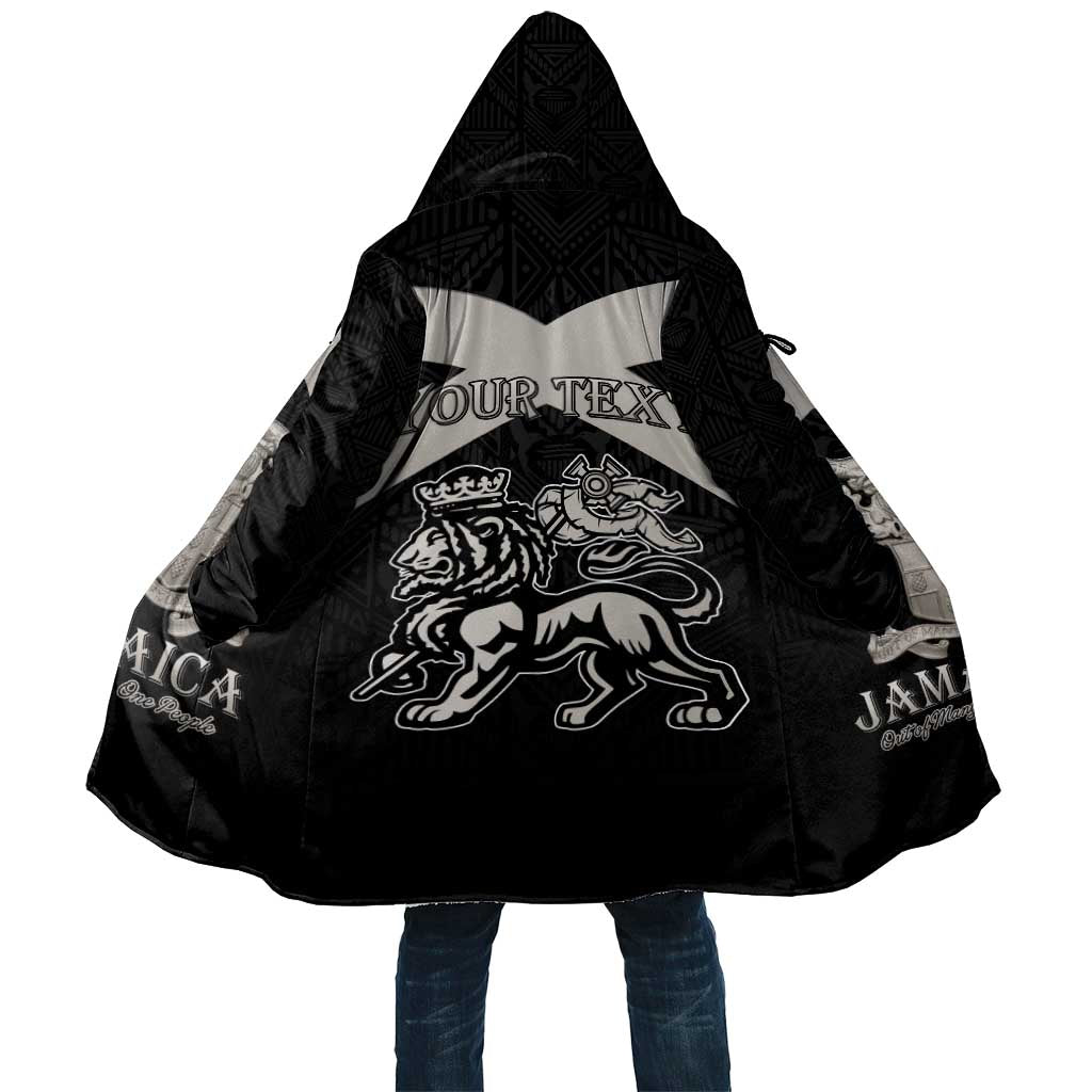 Personalized Jamaica Cloak Coat Of Arms With Rastafarian Lion Silver Color - Wonder Print Shop