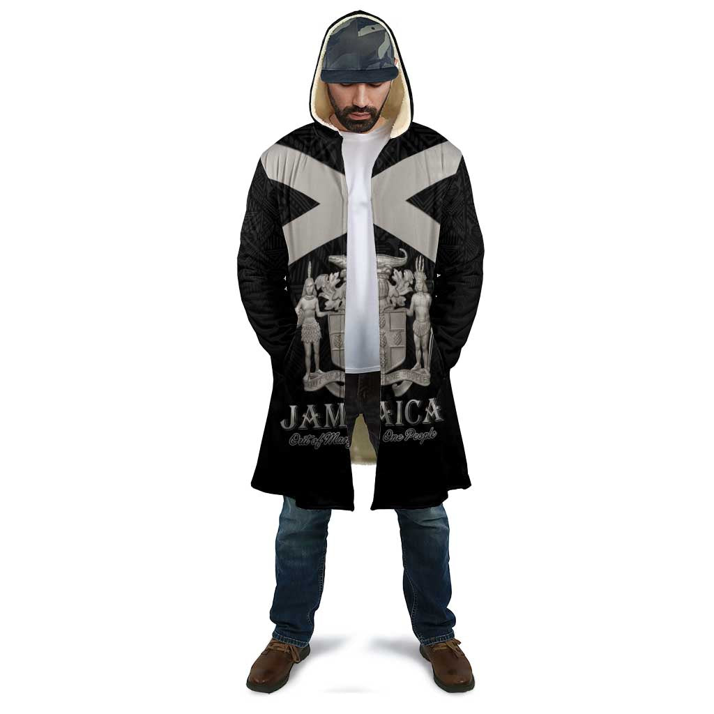Personalized Jamaica Cloak Coat Of Arms With Rastafarian Lion Silver Color - Wonder Print Shop
