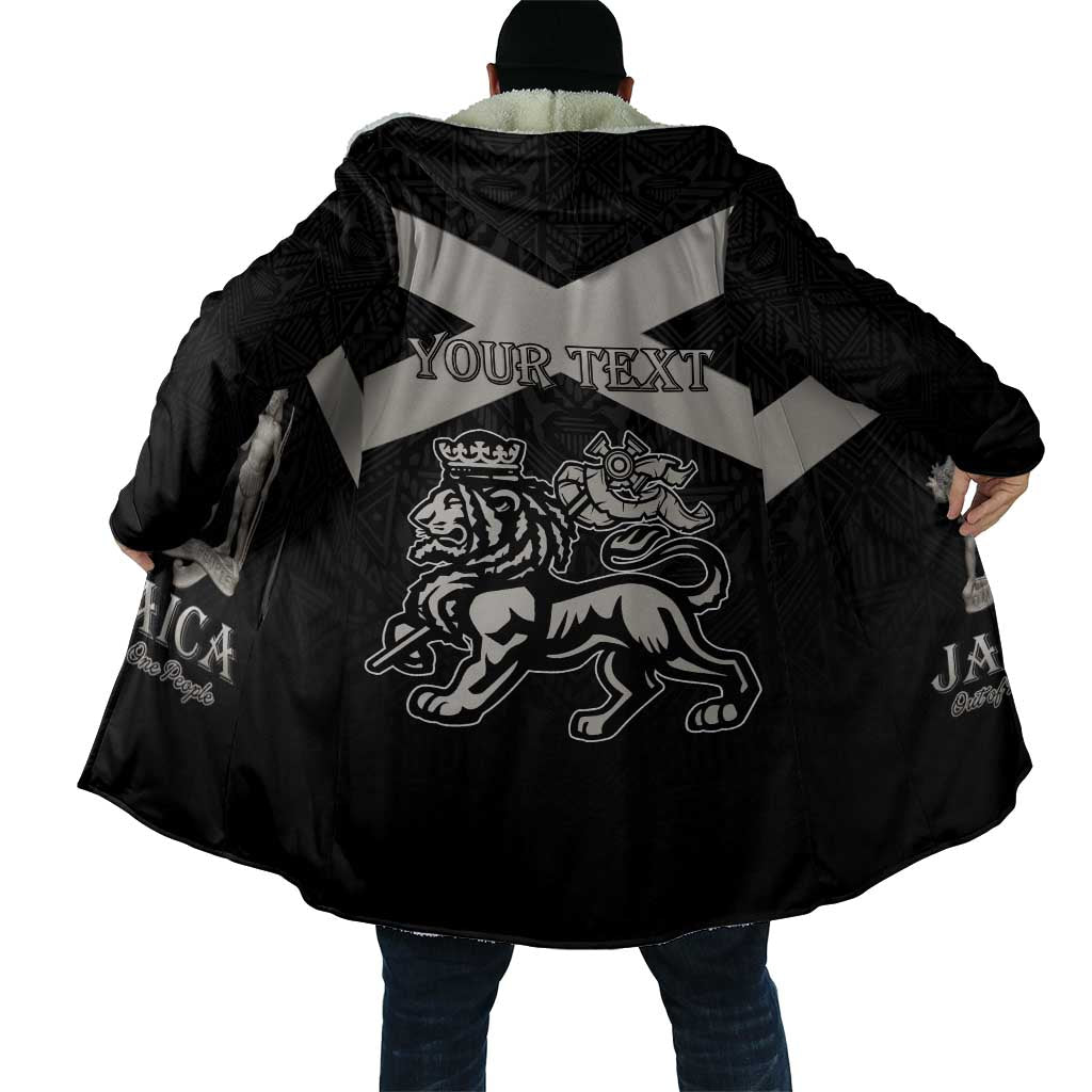 Personalized Jamaica Cloak Coat Of Arms With Rastafarian Lion Silver Color - Wonder Print Shop