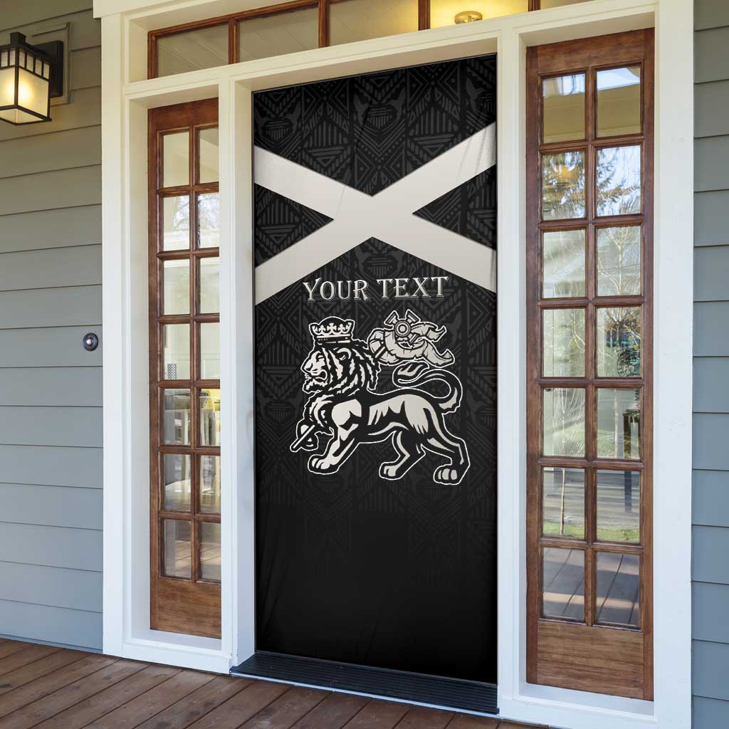 Personalized Jamaica Door Cover Coat Of Arms With Rastafarian Lion Silver Color - Wonder Print Shop