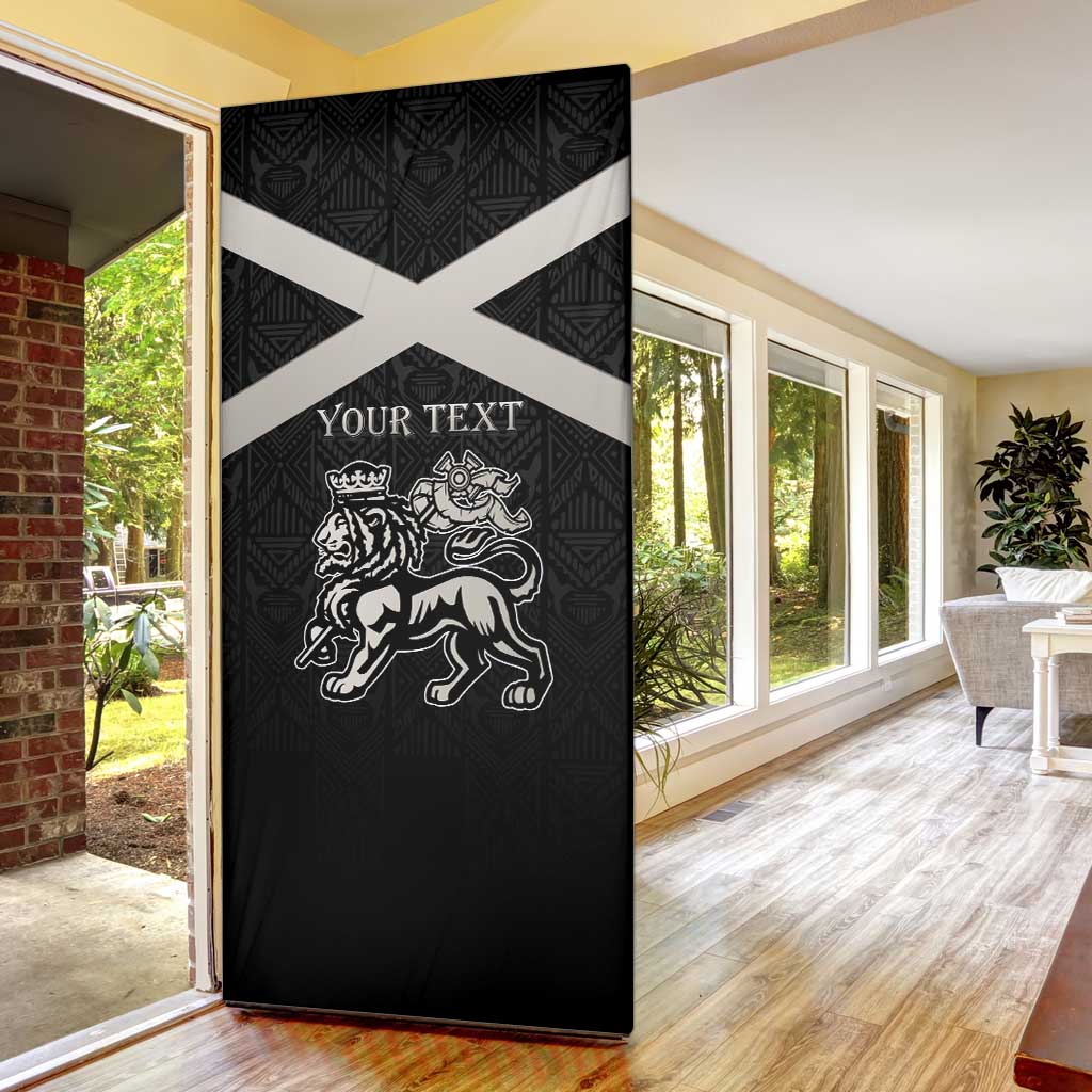 Personalized Jamaica Door Cover Coat Of Arms With Rastafarian Lion Silver Color - Wonder Print Shop