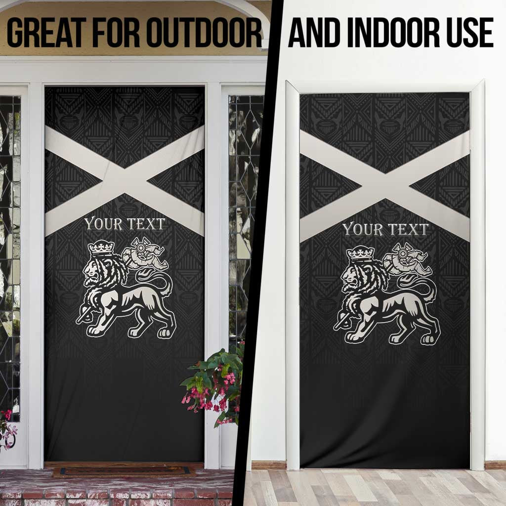 Personalized Jamaica Door Cover Coat Of Arms With Rastafarian Lion Silver Color - Wonder Print Shop
