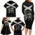 Personalized Jamaica Family Matching Long Sleeve Bodycon Dress and Hawaiian Shirt Coat Of Arms With Rastafarian Lion Silver Color - Wonder Print Shop