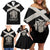 Personalized Jamaica Family Matching Off Shoulder Short Dress and Hawaiian Shirt Coat Of Arms With Rastafarian Lion Silver Color - Wonder Print Shop