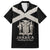 Personalized Jamaica Family Matching Off Shoulder Short Dress and Hawaiian Shirt Coat Of Arms With Rastafarian Lion Silver Color - Wonder Print Shop