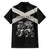 Personalized Jamaica Family Matching Short Sleeve Bodycon Dress and Hawaiian Shirt Coat Of Arms With Rastafarian Lion Silver Color - Wonder Print Shop