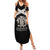Personalized Jamaica Family Matching Summer Maxi Dress and Hawaiian Shirt Coat Of Arms With Rastafarian Lion Silver Color - Wonder Print Shop