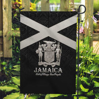 Jamaica Garden Flag Coat Of Arms With Rastafarian Lion Silver Color - Wonder Print Shop