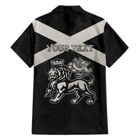 Personalized Jamaica Hawaiian Shirt Coat Of Arms With Rastafarian Lion Silver Color - Wonder Print Shop