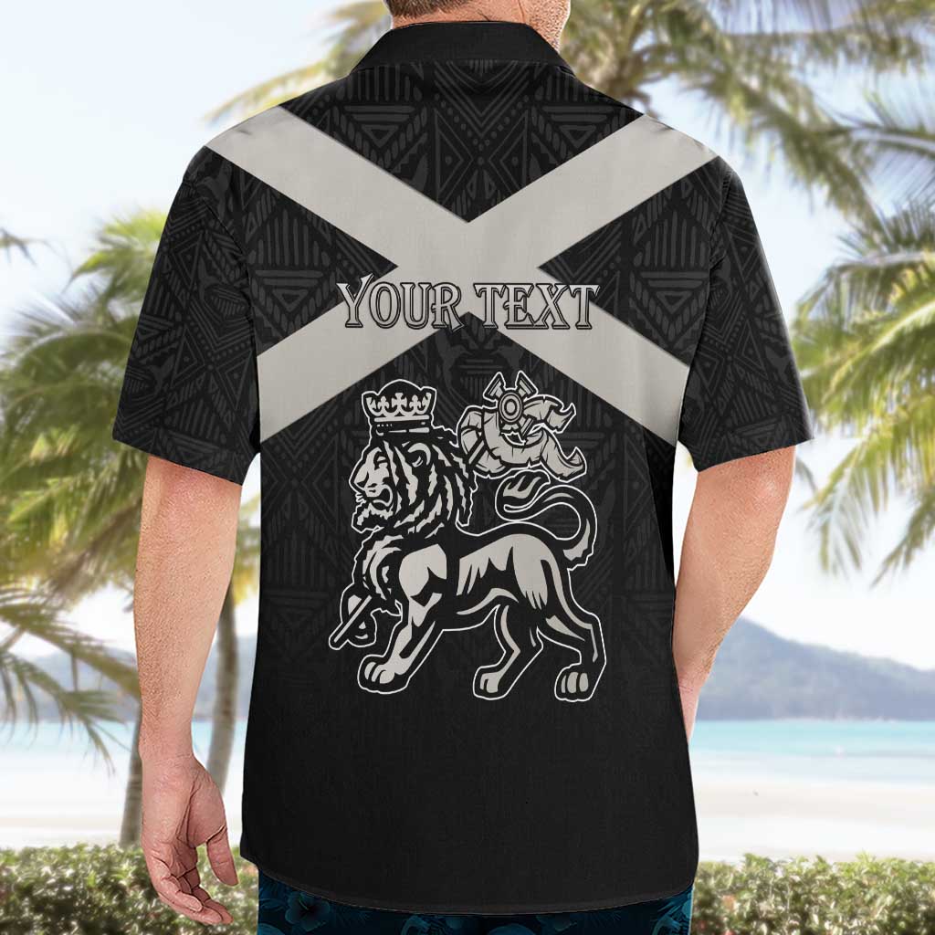 Personalized Jamaica Hawaiian Shirt Coat Of Arms With Rastafarian Lion Silver Color - Wonder Print Shop