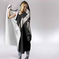 Jamaica Hooded Blanket Coat Of Arms With Rastafarian Lion Silver Color - Wonder Print Shop