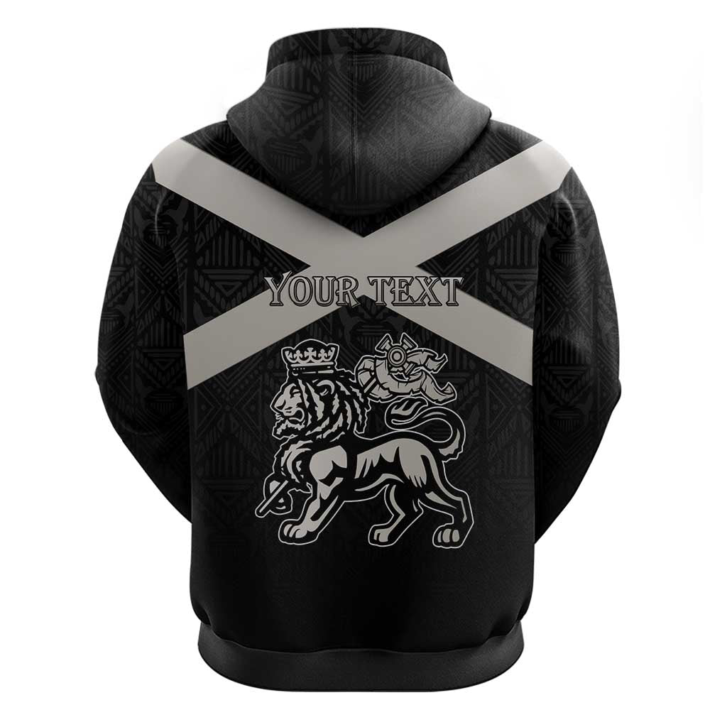 Personalized Jamaica Hoodie Coat Of Arms With Rastafarian Lion Silver Color - Wonder Print Shop