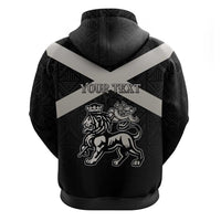 Personalized Jamaica Hoodie Coat Of Arms With Rastafarian Lion Silver Color - Wonder Print Shop