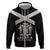 Personalized Jamaica Hoodie Coat Of Arms With Rastafarian Lion Silver Color - Wonder Print Shop