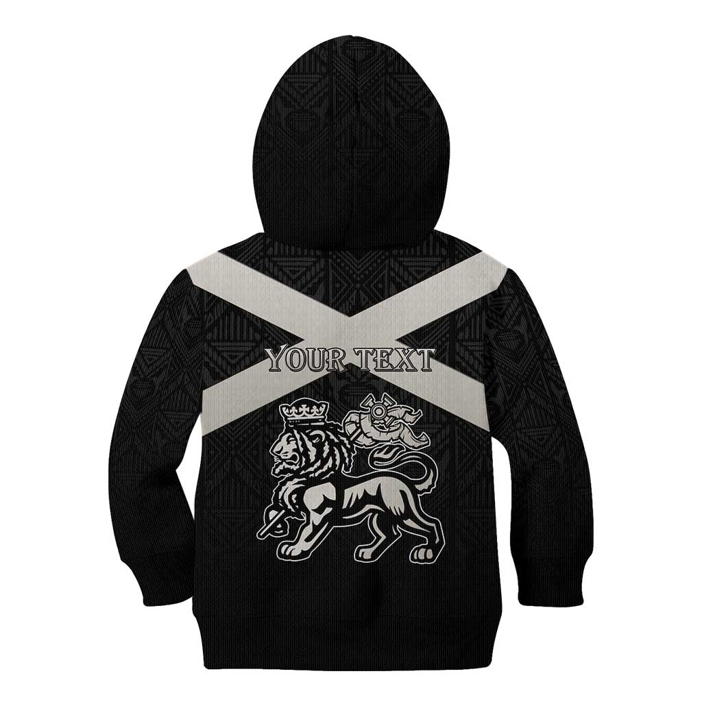 Personalized Jamaica Kid Hoodie Coat Of Arms With Rastafarian Lion Silver Color - Wonder Print Shop