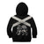 Personalized Jamaica Kid Hoodie Coat Of Arms With Rastafarian Lion Silver Color - Wonder Print Shop