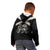 Personalized Jamaica Kid Hoodie Coat Of Arms With Rastafarian Lion Silver Color - Wonder Print Shop