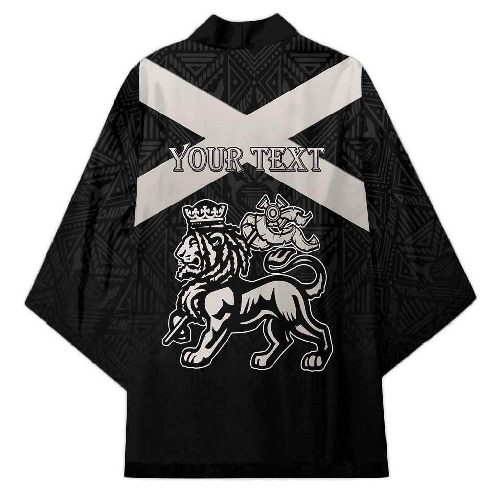 Personalized Jamaica Kimono Coat Of Arms With Rastafarian Lion Silver Color - Wonder Print Shop