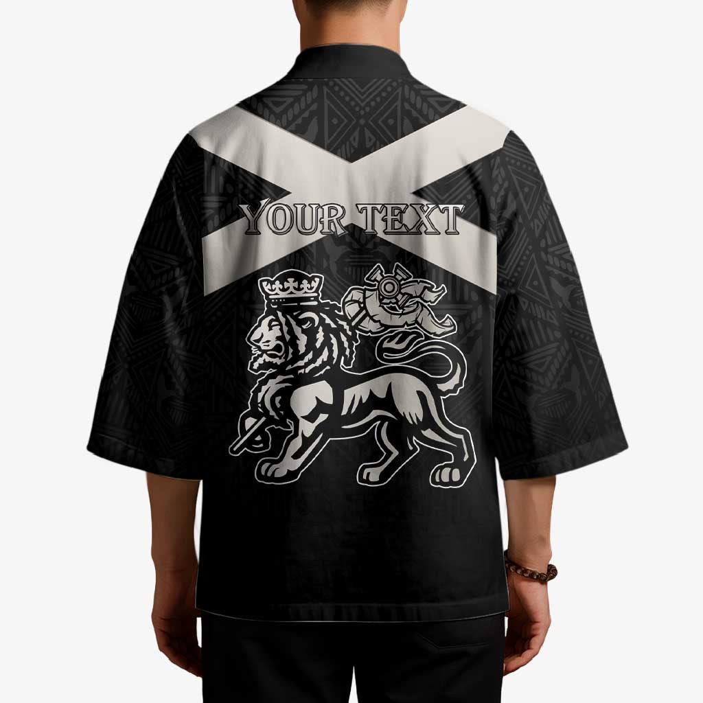 Personalized Jamaica Kimono Coat Of Arms With Rastafarian Lion Silver Color - Wonder Print Shop