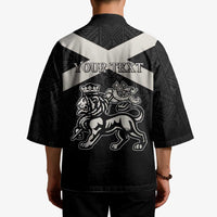 Personalized Jamaica Kimono Coat Of Arms With Rastafarian Lion Silver Color - Wonder Print Shop