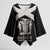 Personalized Jamaica Kimono Sleeve Blouse Coat Of Arms With Rastafarian Lion Silver Color - Wonder Print Shop