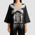 Personalized Jamaica Kimono Sleeve Blouse Coat Of Arms With Rastafarian Lion Silver Color - Wonder Print Shop