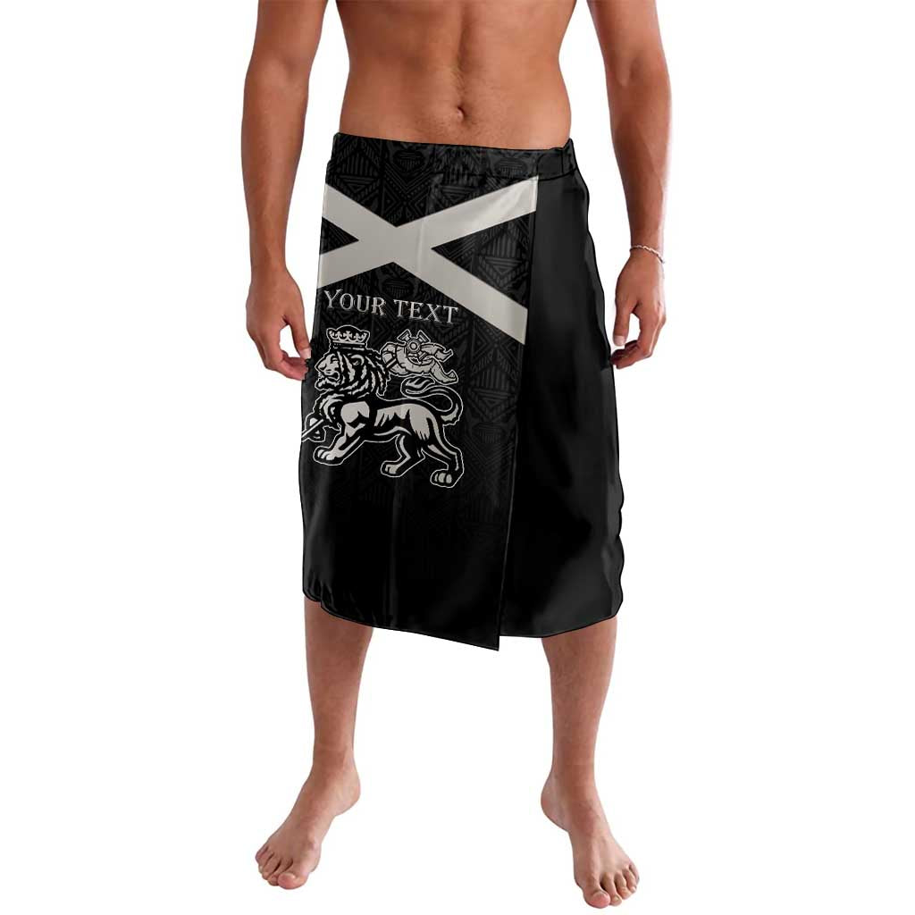 Personalized Jamaica Lavalava Coat Of Arms With Rastafarian Lion Silver Color - Wonder Print Shop