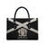 Jamaica Leather Bag Coat Of Arms With Rastafarian Lion Silver Color - Wonder Print Shop