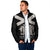 Personalized Jamaica Padded Jacket Coat Of Arms With Rastafarian Lion Silver Color - Wonder Print Shop