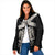 Personalized Jamaica Padded Jacket Coat Of Arms With Rastafarian Lion Silver Color - Wonder Print Shop