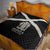 Jamaica Quilt Coat Of Arms With Rastafarian Lion Silver Color - Wonder Print Shop