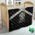 Jamaica Quilt Coat Of Arms With Rastafarian Lion Silver Color - Wonder Print Shop