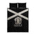 Jamaica Quilt Bed Set Coat Of Arms With Rastafarian Lion Silver Color - Wonder Print Shop