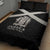 Jamaica Quilt Bed Set Coat Of Arms With Rastafarian Lion Silver Color - Wonder Print Shop