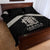 Jamaica Quilt Bed Set Coat Of Arms With Rastafarian Lion Silver Color - Wonder Print Shop