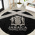 Jamaica Round Carpet Coat Of Arms With Rastafarian Lion Silver Color - Wonder Print Shop