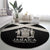 Jamaica Round Carpet Coat Of Arms With Rastafarian Lion Silver Color - Wonder Print Shop