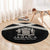 Jamaica Round Carpet Coat Of Arms With Rastafarian Lion Silver Color - Wonder Print Shop