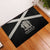 Jamaica Rubber Doormat Coat Of Arms With Rastafarian Lion Silver Color - Wonder Print Shop