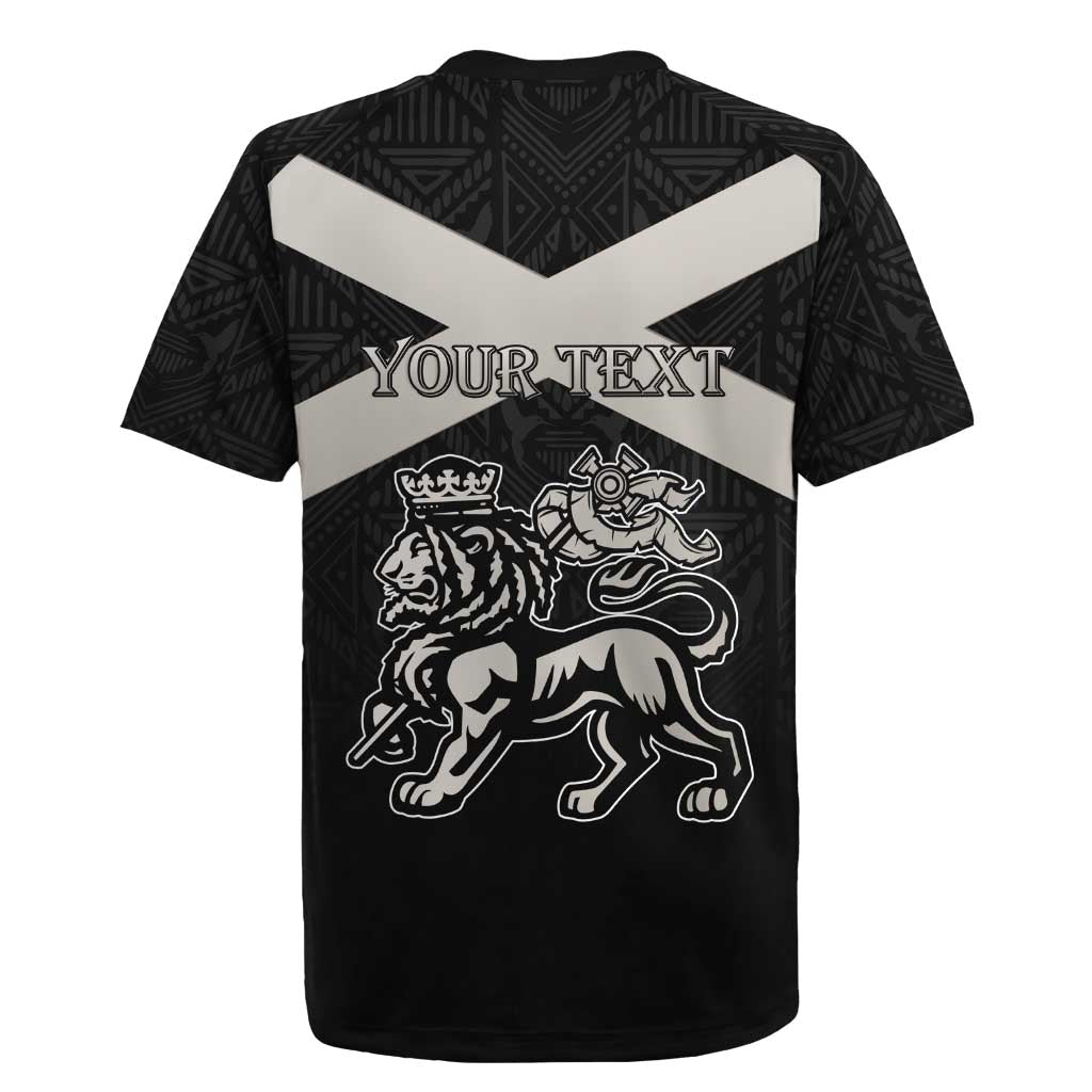 Personalized Jamaica Rugby Jersey Coat Of Arms With Rastafarian Lion Silver Color - Wonder Print Shop