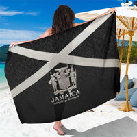 Jamaica Sarong Coat Of Arms With Rastafarian Lion Silver Color - Wonder Print Shop