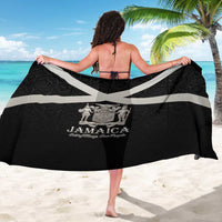 Jamaica Sarong Coat Of Arms With Rastafarian Lion Silver Color - Wonder Print Shop