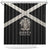 Jamaica Shower Curtain Coat Of Arms With Rastafarian Lion Silver Color - Wonder Print Shop