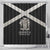 Jamaica Shower Curtain Coat Of Arms With Rastafarian Lion Silver Color - Wonder Print Shop
