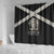 Jamaica Shower Curtain Coat Of Arms With Rastafarian Lion Silver Color - Wonder Print Shop