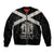 Personalized Jamaica Sleeve Zip Bomber Jacket Coat Of Arms With Rastafarian Lion Silver Color - Wonder Print Shop